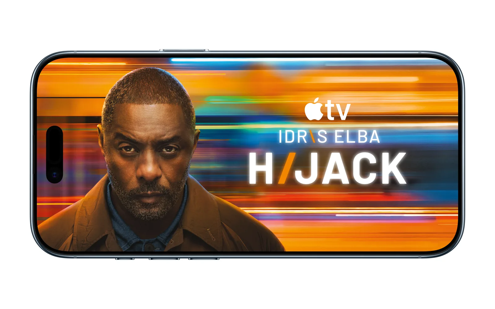 iPhone Air showing the Apple TV series Hijack