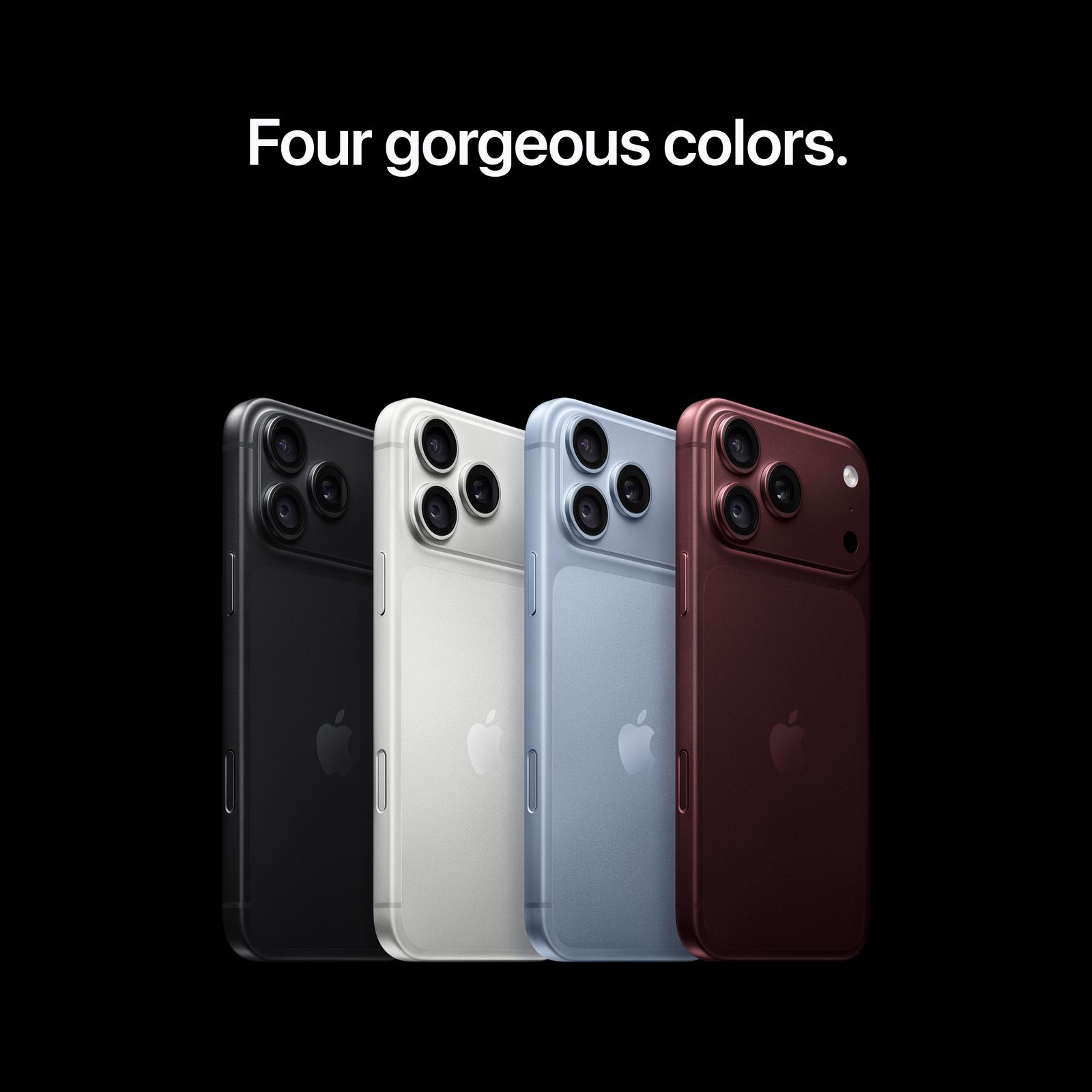 Four gorgeous colors. Shown in black, white, blue and burgundy.