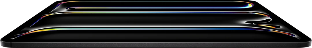 iPad Pro (M5), seen edge on.