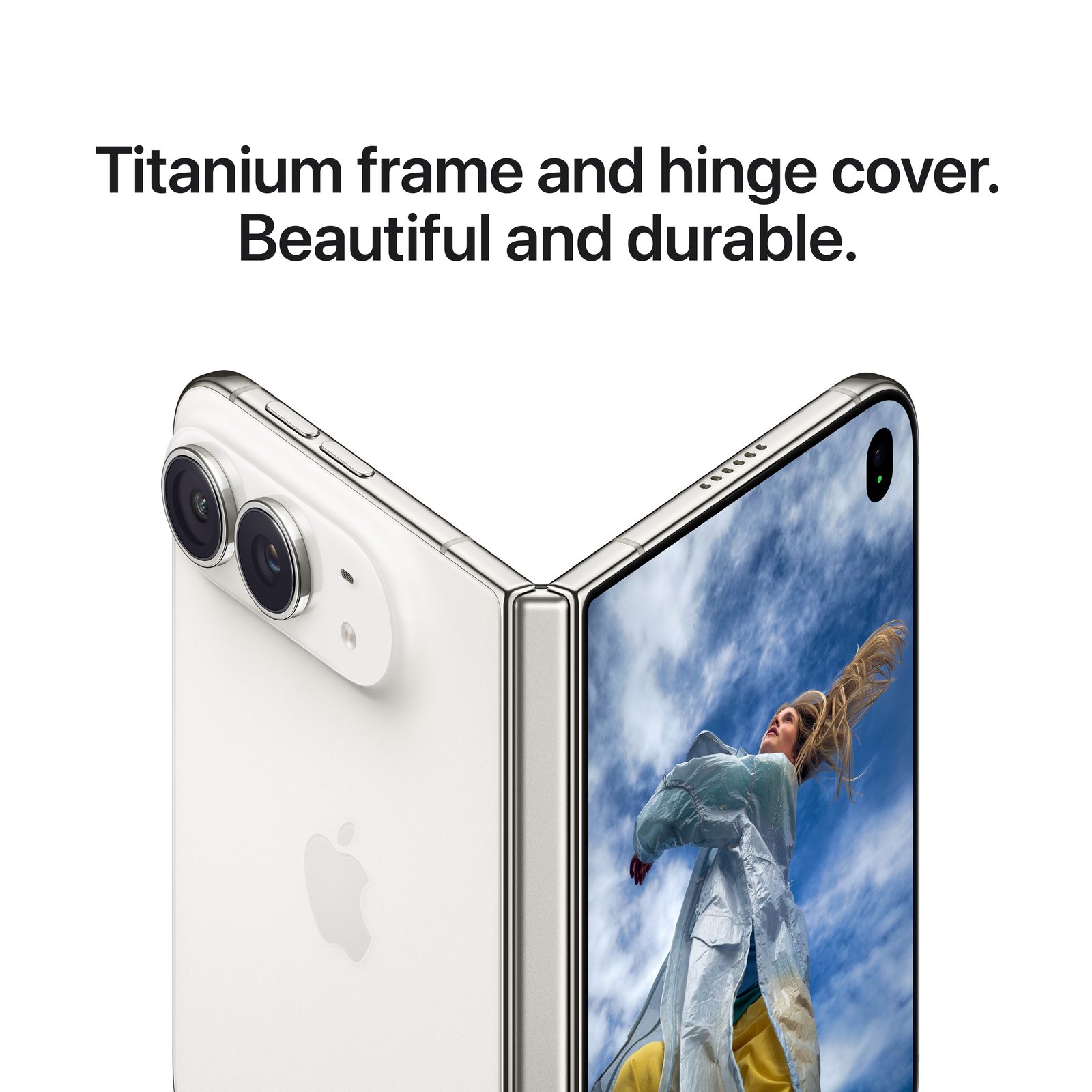 Titanium frame and hinge cover. Beautiful and durable.