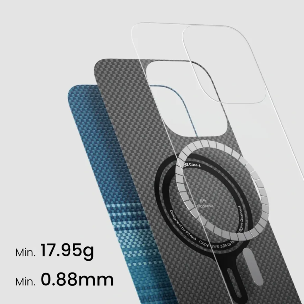 PITAKA Tactile Woven Case for iPhone 16 Pro - Moonrise-4.webp