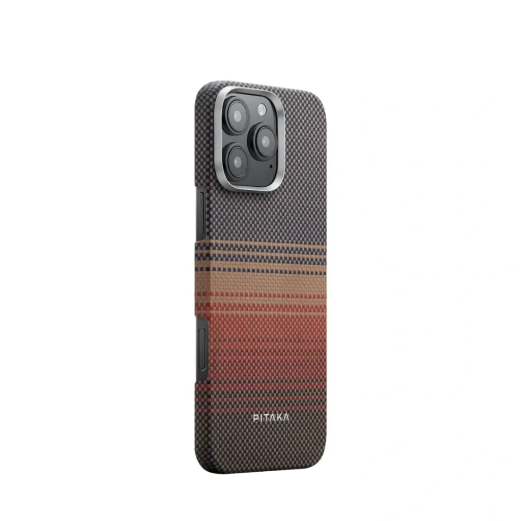 PITAKA Tactile Woven Case for iPhone 16 Pro - Sunset-2.webp