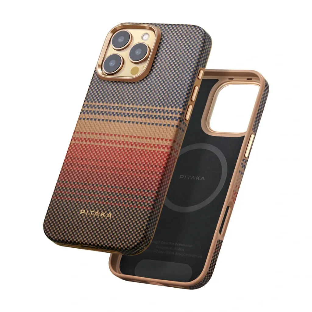 PITAKA Military Grade protective case for iPhone 16 Pro - Sunset-9.webp