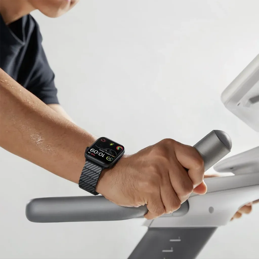 PITAKA Carbon Fiber Apple Watch Band Modern - BlackGrey Twil-8.webp