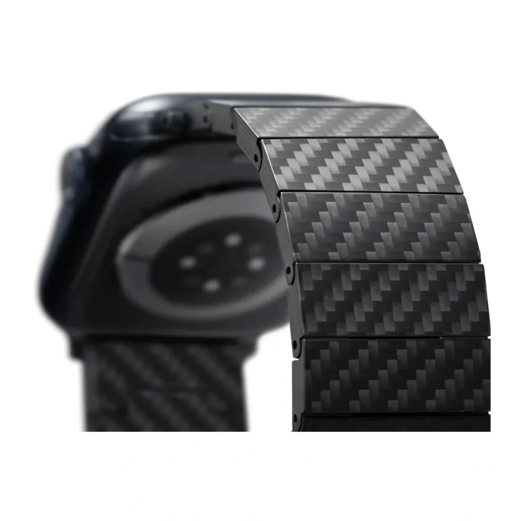PITAKA Carbon Fiber Apple Watch Band Modern - BlackGrey Twil-4.webp