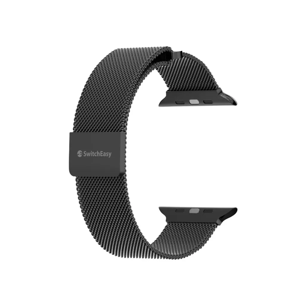 SwitchEasy Mesh Stainless Steel Apple Watch Loop 46mm Black-3.webp