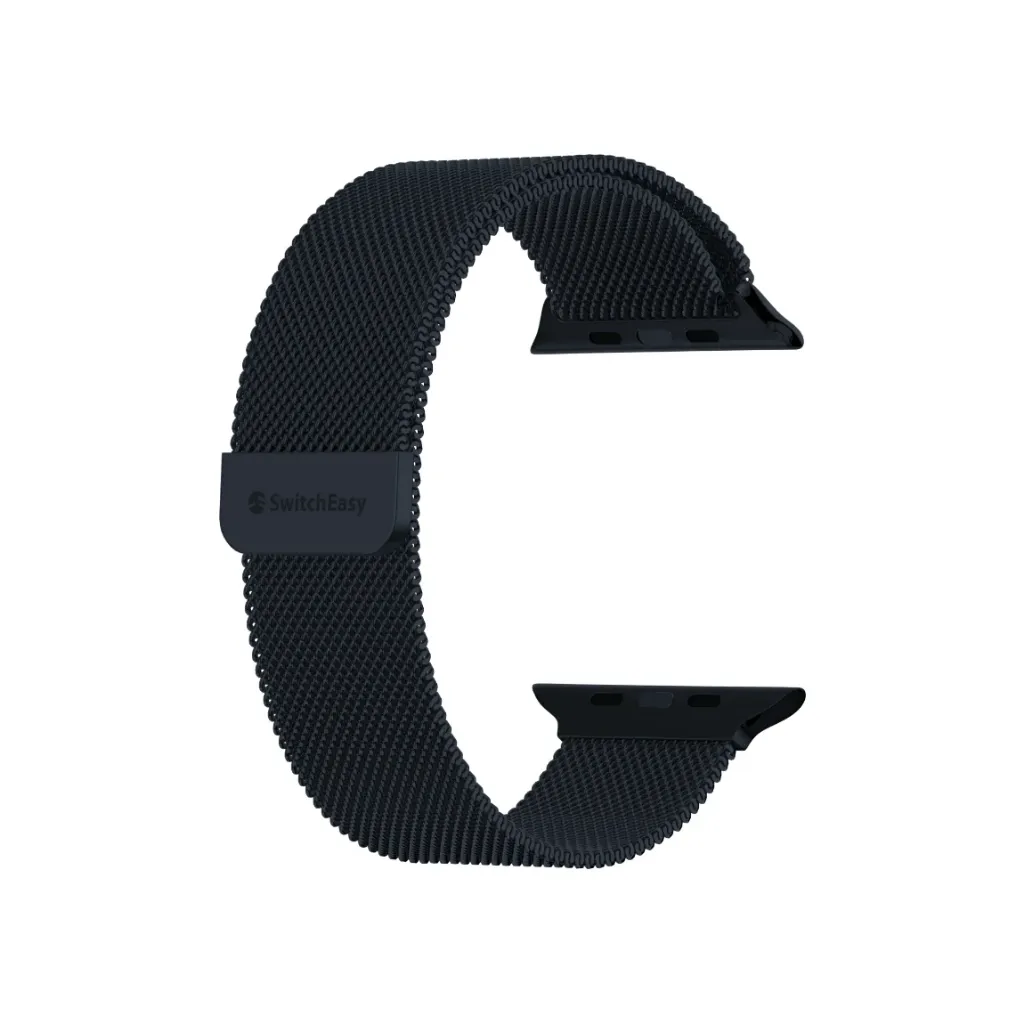 SwitchEasy Mesh Stainless Steel Apple Watch Loop 46mm Midnight-3.webp
