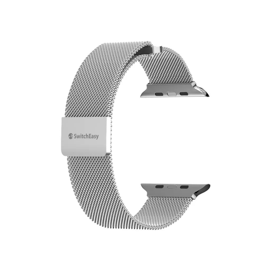 SwitchEasy Mesh Stainless Steel Apple Watch Loop 46mm Silver-3.webp