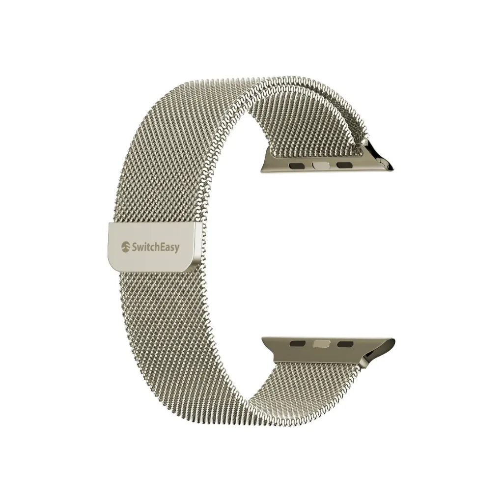 SwitchEasy Mesh Stainless Steel Apple Watch Loop 46mm Starlight-3.webp