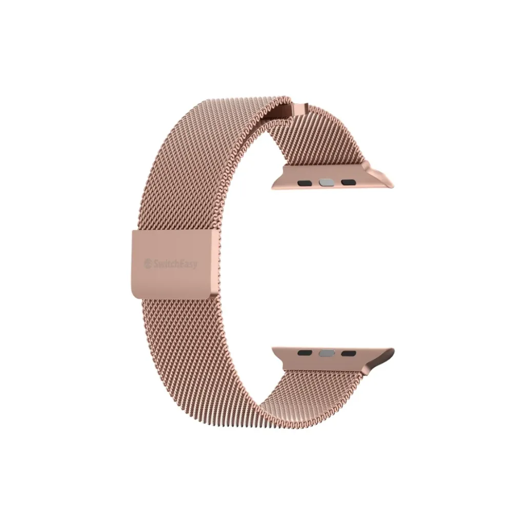 SwitchEasy Mesh Stainless Steel Apple Watch Loop 42mm Rose Gold-3.webp