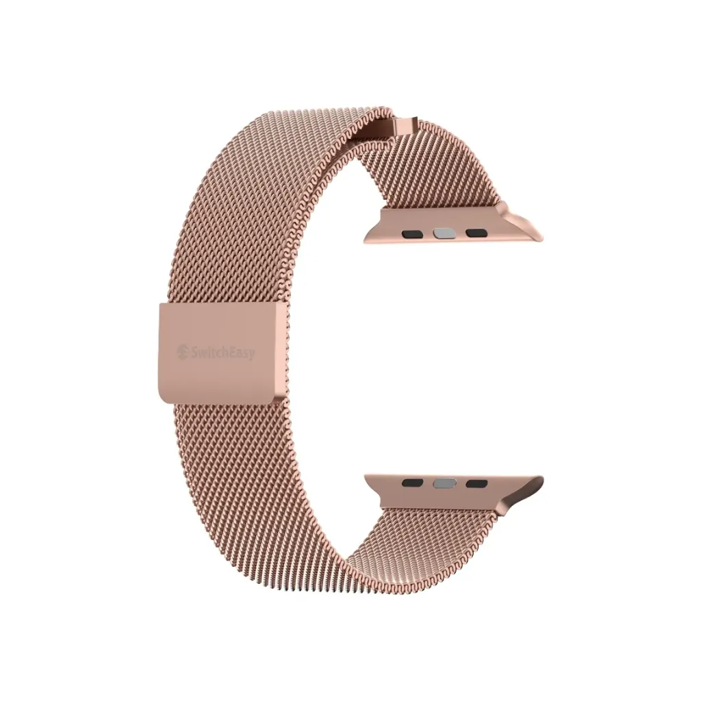 SwitchEasy Mesh Stainless Steel Apple Watch Loop 46mm Rose Gold-3.webp