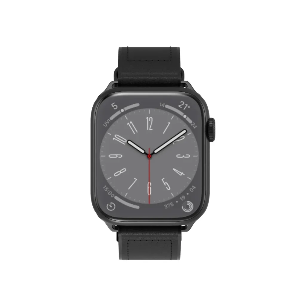 SwitchEasy Hybrid Silicone-Leather 46mm Black-2.webp