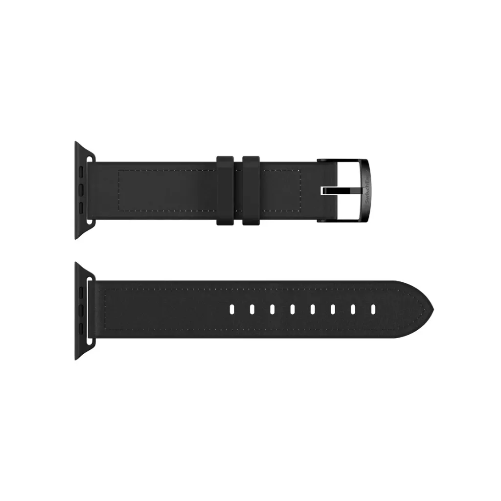 SwitchEasy Hybrid Silicone-Leather 46mm Black-5.webp