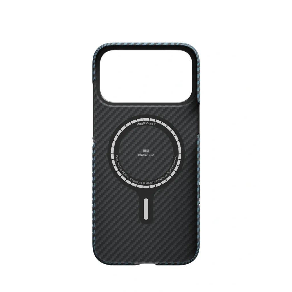 Pitaka Ultra-Slim Case iPhone 17 Pro - Black-Blue-3.webp