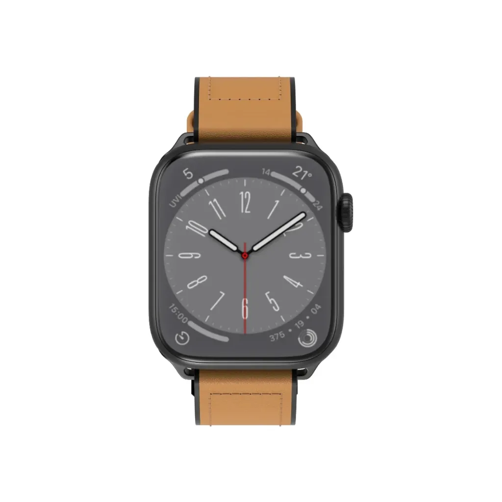 SwitchEasy Hybrid Silicone-Leather 46mm Brown-2.webp