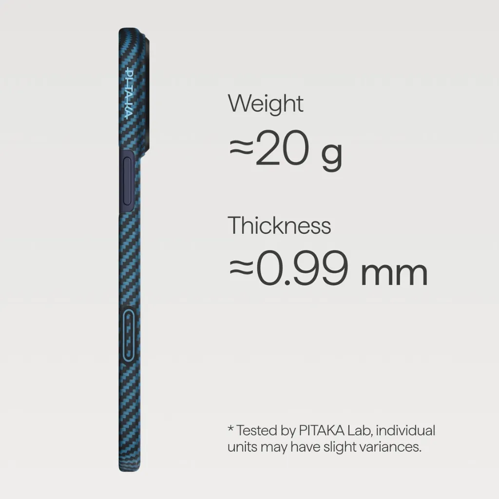 Pitaka Ultra-Slim Case iPhone 17 Pro - Black-Blue-4.webp