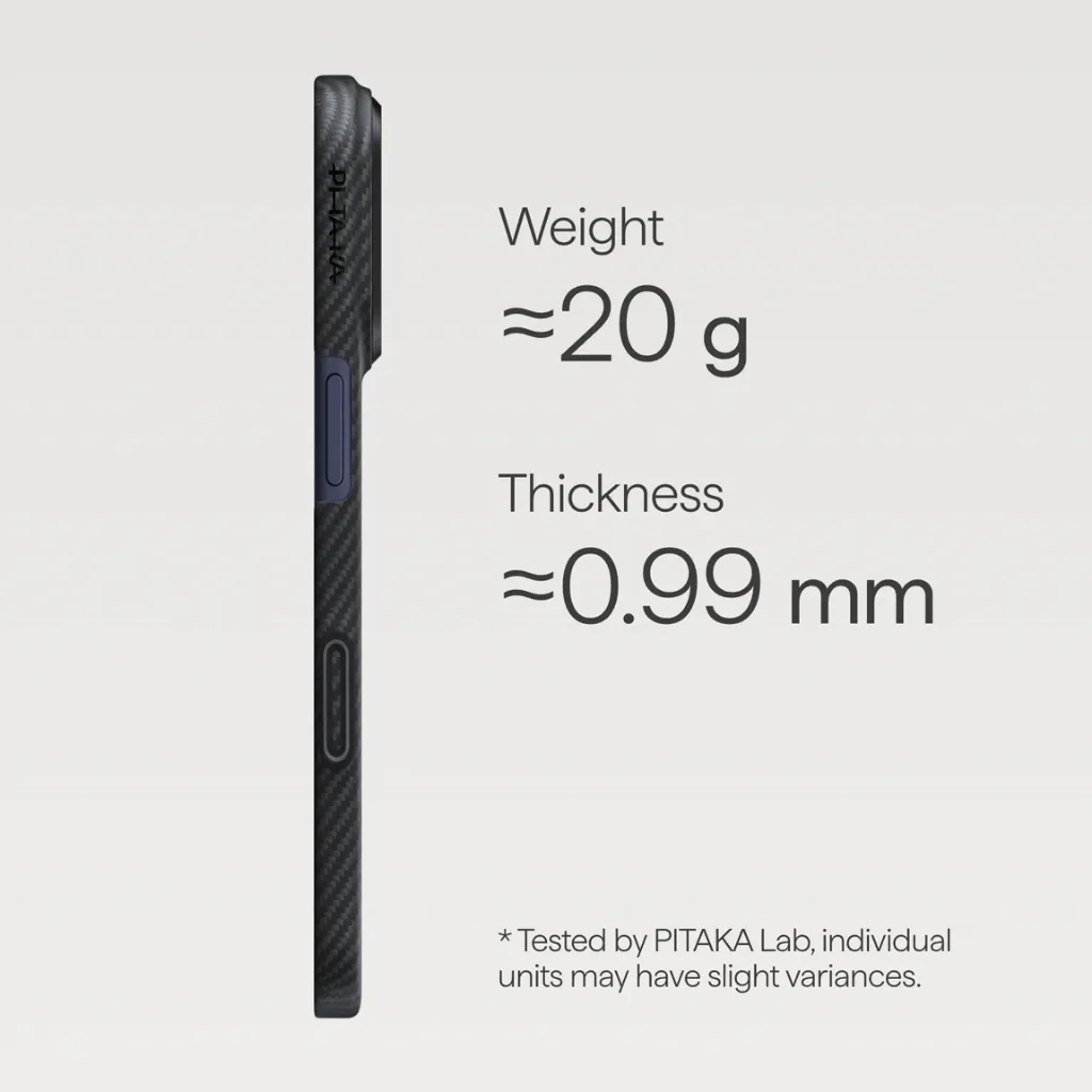 Pitaka Ultra-Slim Case iPhone 17 Pro - Black-Grey-4.webp