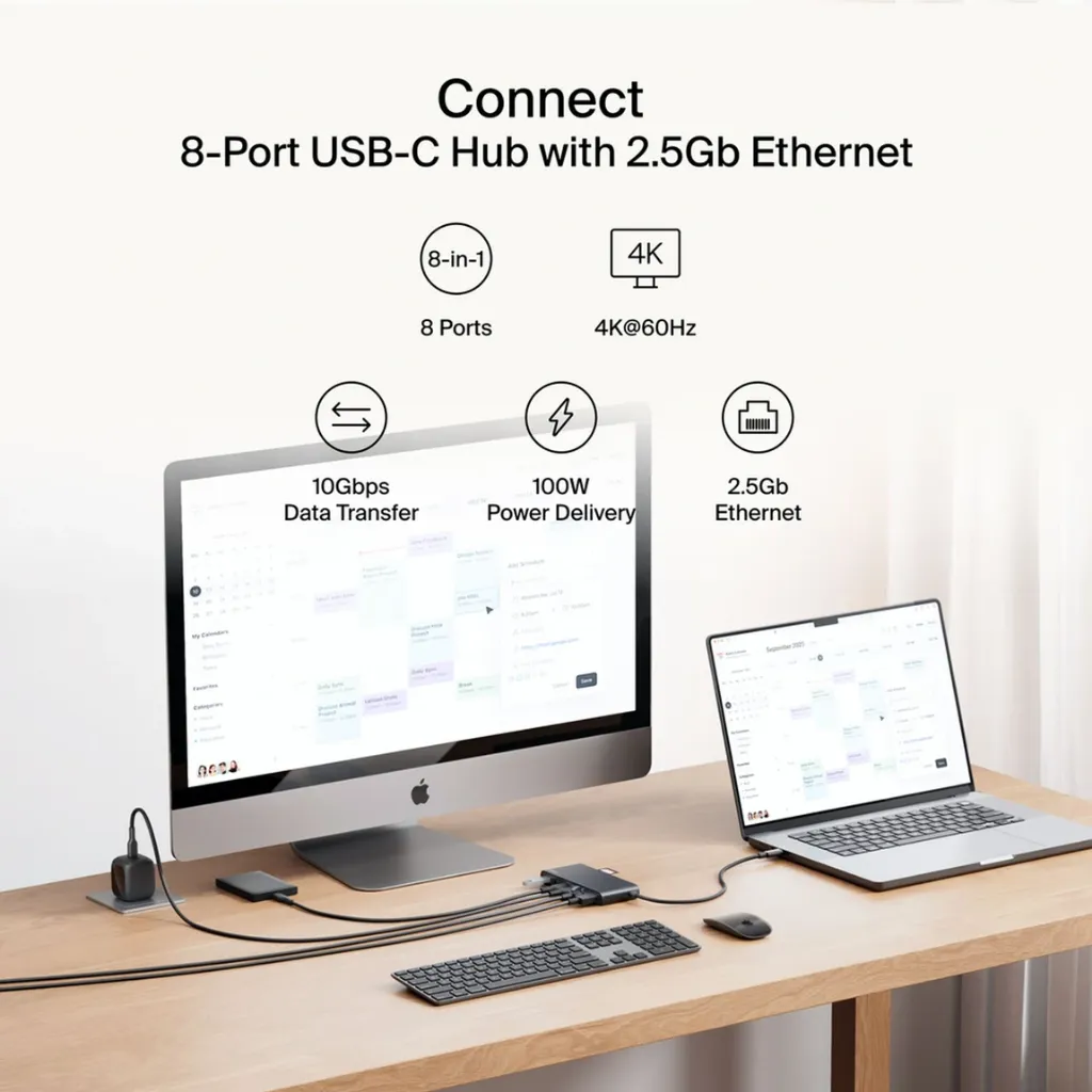 Belkin Connect 8-Port USB-C Hub with 2.5Gb Ethernet -Black-6.webp