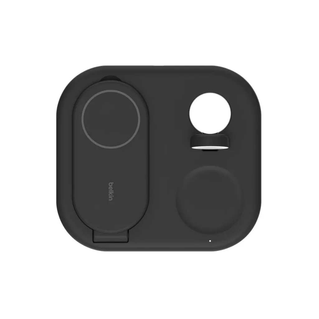 belkin BoostCharge 3-in-1 Magnetic Foldable Wireless Charger with Qi2 15W Black-5.webp