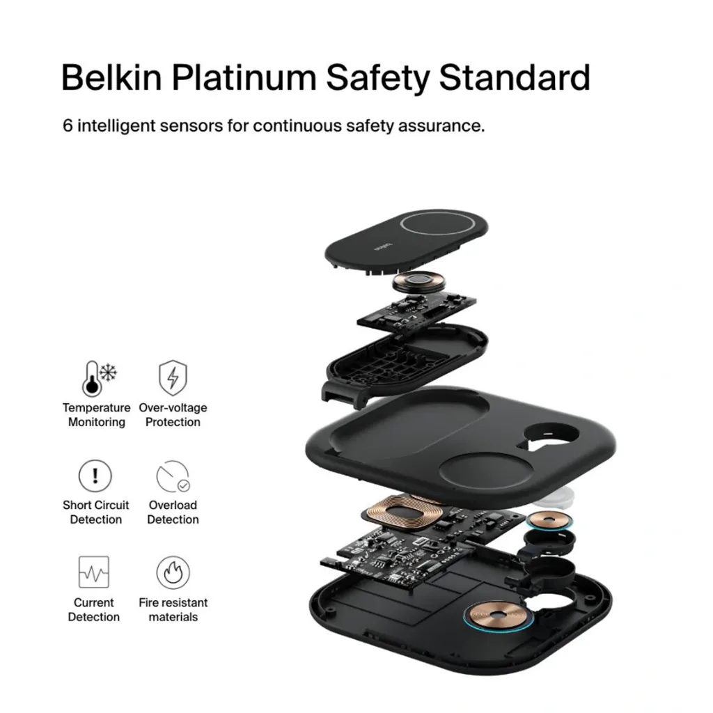 belkin BoostCharge 3-in-1 Magnetic Foldable Wireless Charger with Qi2 15W Black-11.webp