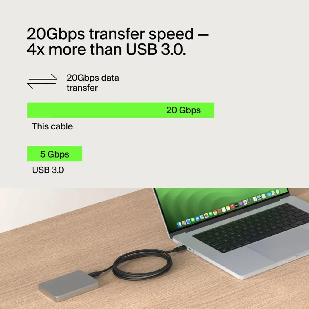belkin Connect USB-C to USB-C Cable 240W 1.2m-8.webp