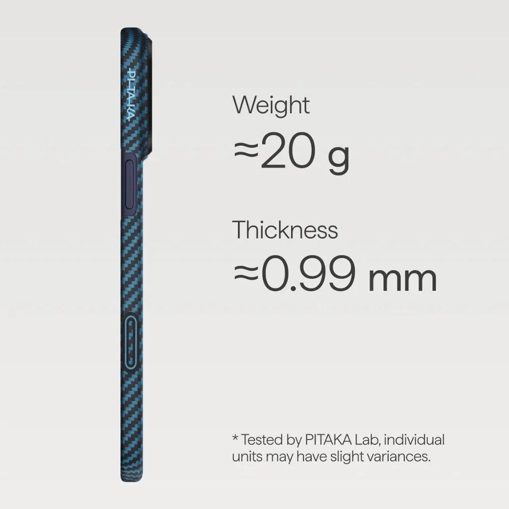 Pitaka Ultra-Slim Case iPhone 17 Pro Max - Black-Blue-4.webp