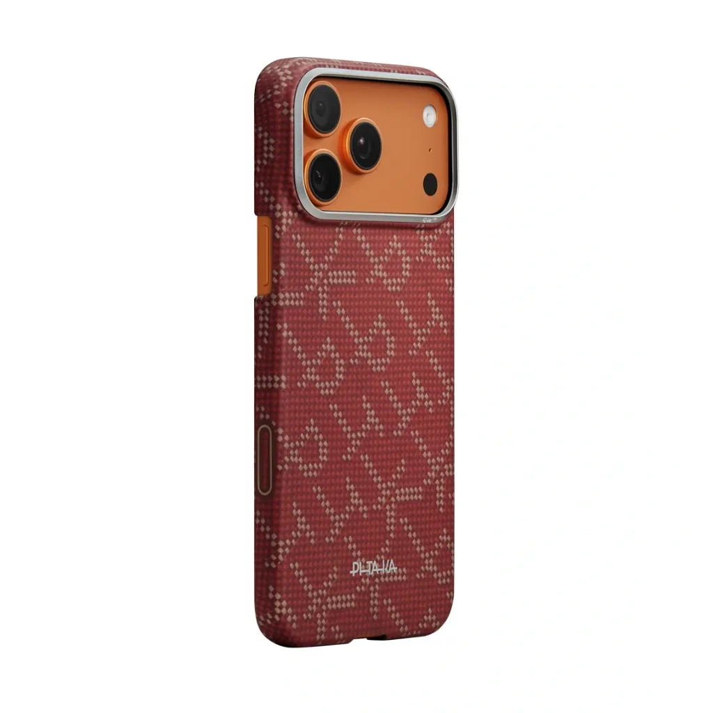 Pitaka Ultra-Slim Case iPhone 17 Pro Max - GOLD RED-2.webp