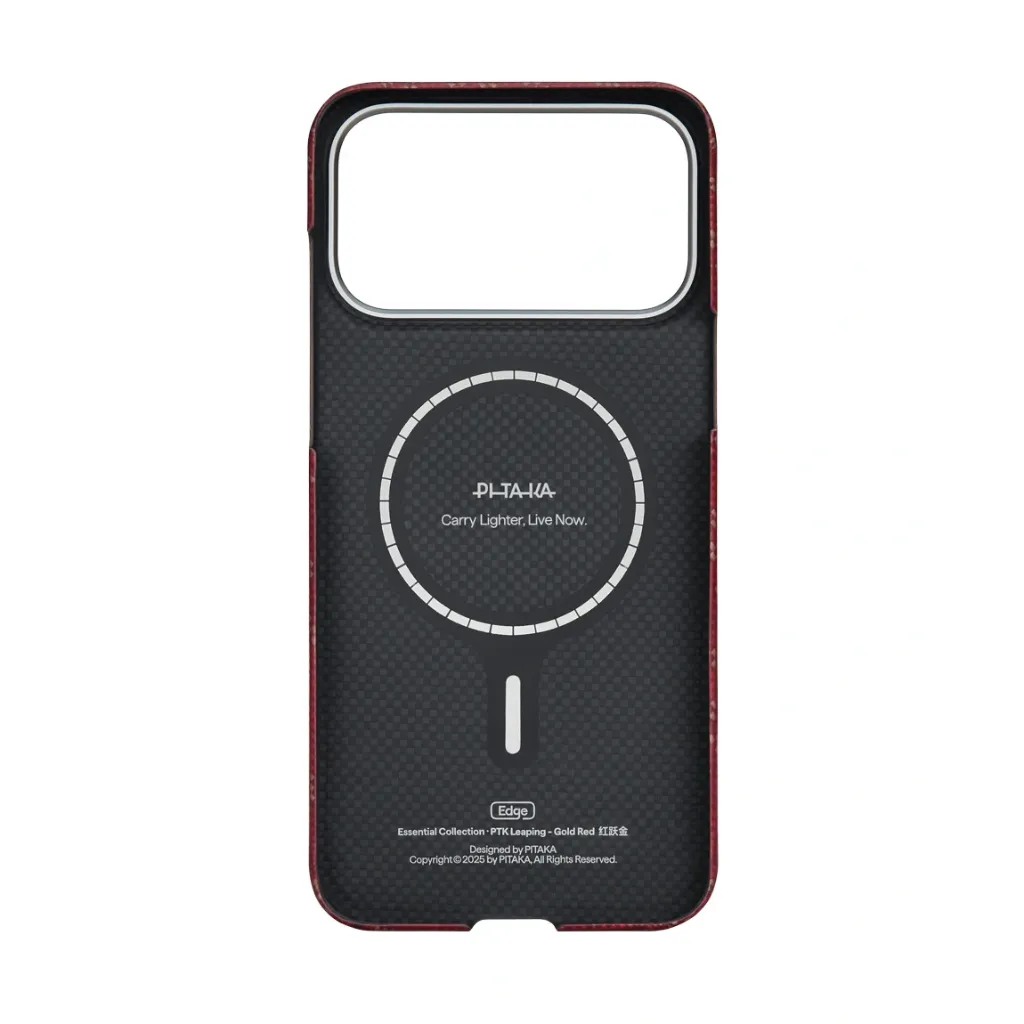Pitaka Ultra-Slim Case iPhone 17 Pro Max - GOLD RED-3.webp