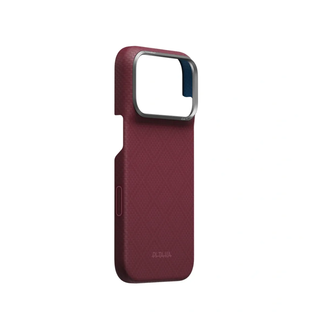 Pitaka Edge Case For iPhone 18 Pro - Burgundy (PitaTap)-4.webp