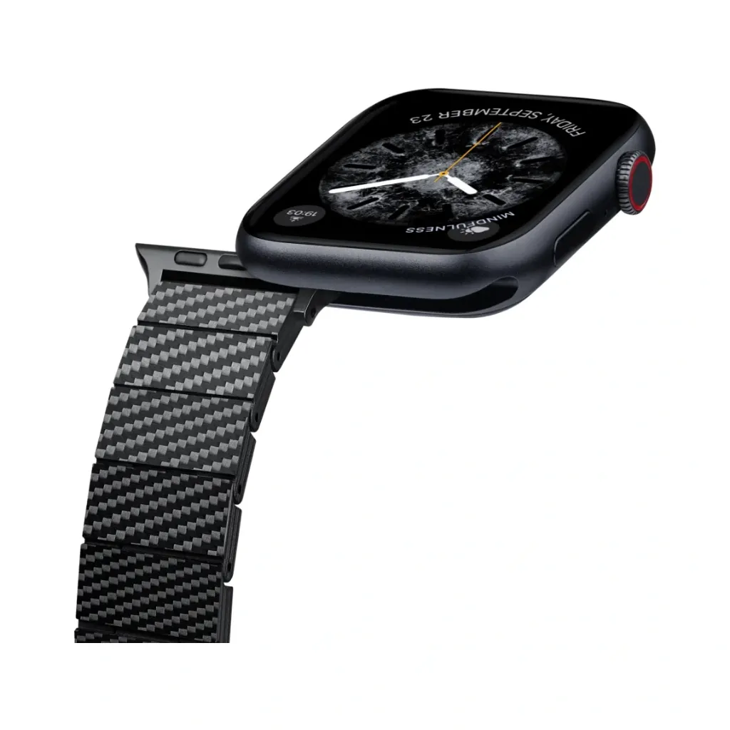 PITAKA Carbon Fiber Apple Watch Band Modern - BlackGrey Twil-5.webp