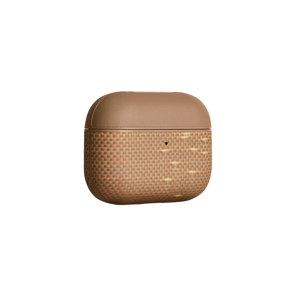 Pitaka Aramid Fiber Magnetic Case for AirPods Pro3 - Golden Glint-2.webp