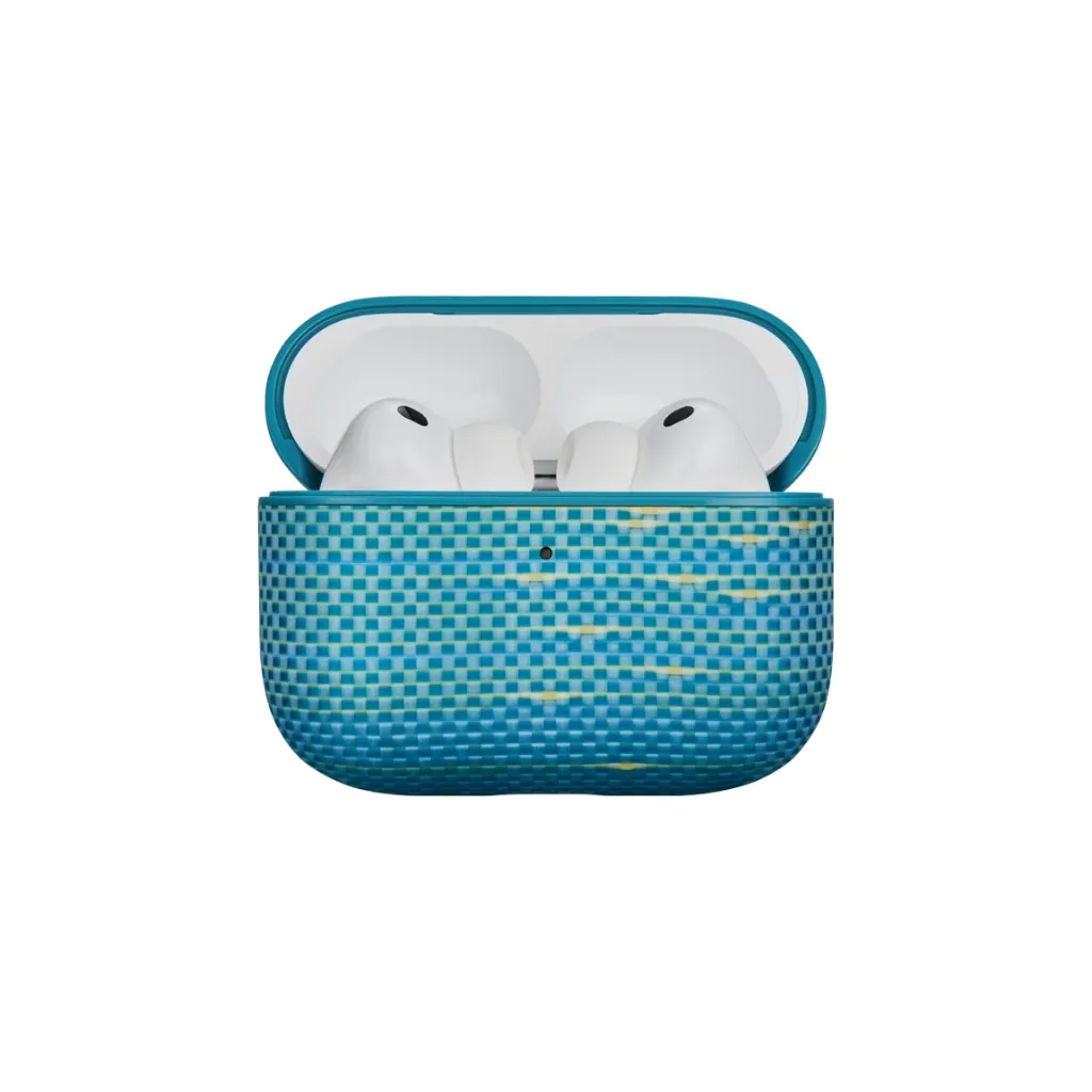 Pitaka Aramid Fiber Magnetic Case for AirPods Pro3 - Lucid Blue-4.webp