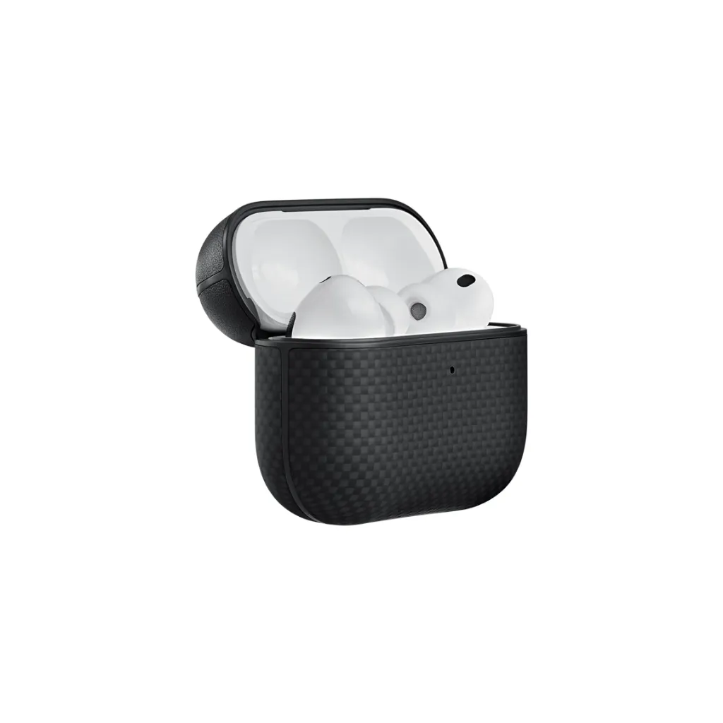 Pitaka Aramid Fiber Magnetic Case for AirPods Pro3 - BlackGray-3.webp