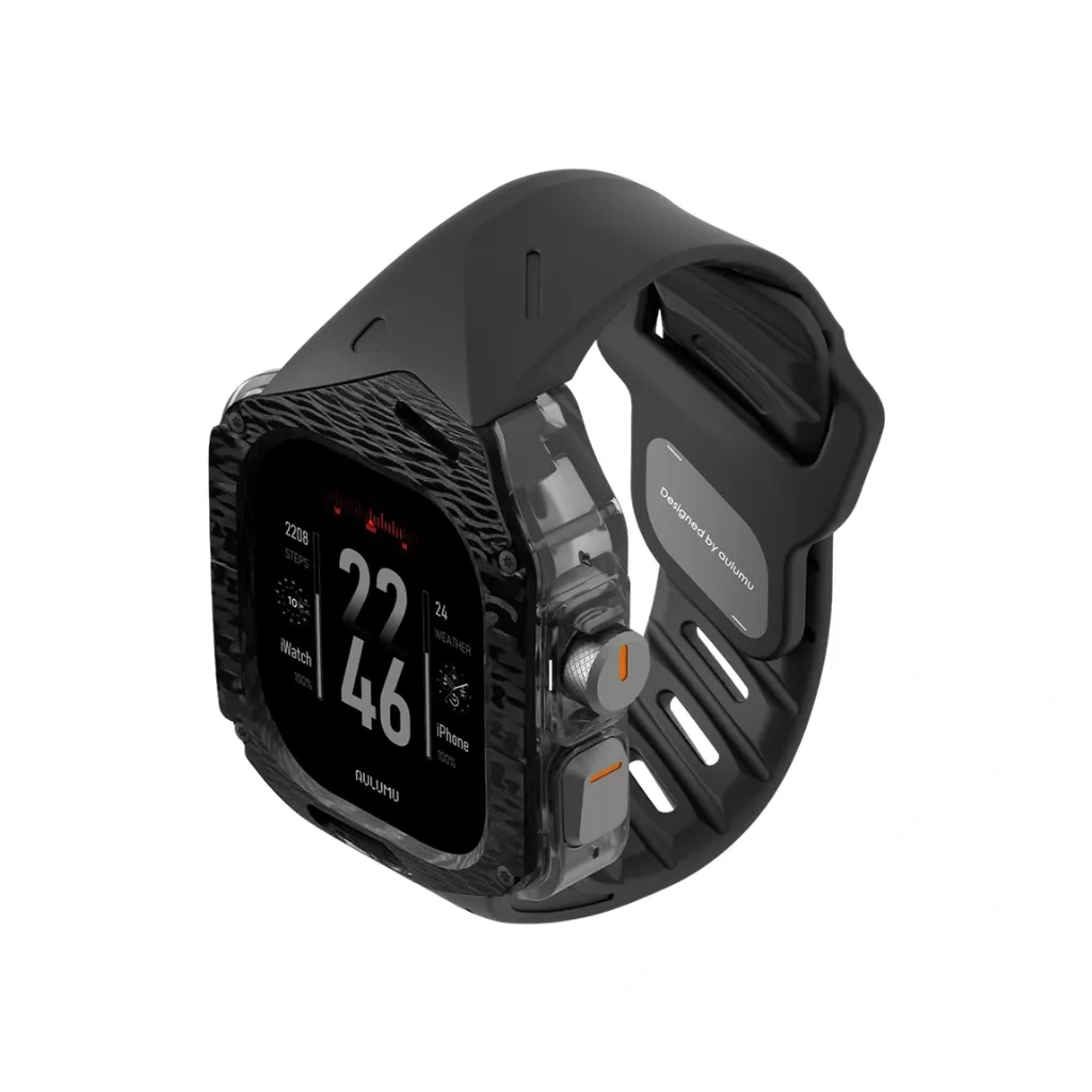 Aulumu A01 case with Carbon Fiber Cover+Black Band-6.webp