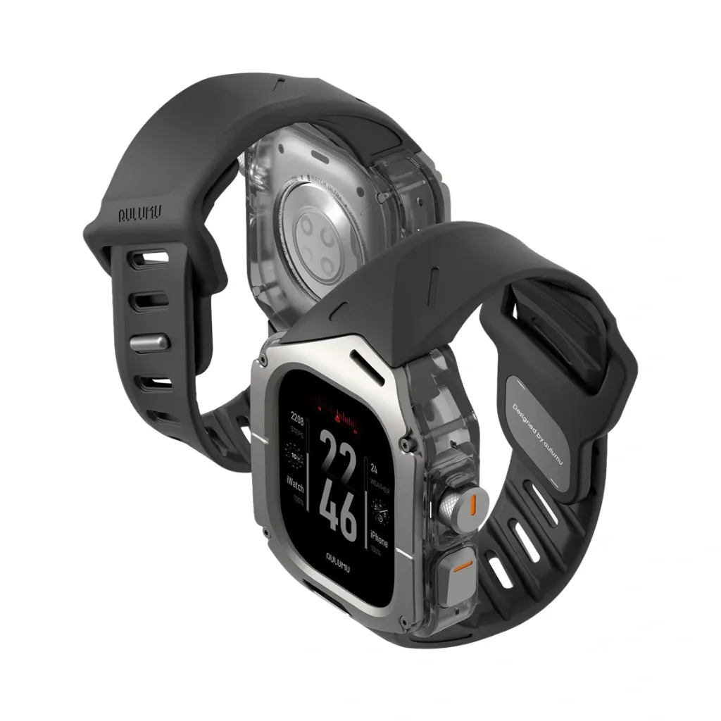 Aulumu A01 case with Titanium Cover+Black Band-4.webp