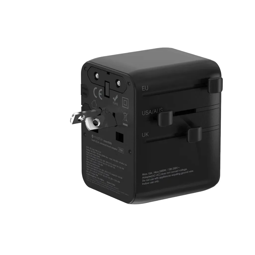Mophie Essentials 70W GaN 5 Ports + AC Travel Adapter-6.webp