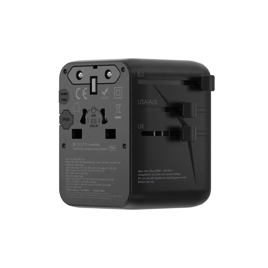Mophie Essentials 70W GaN 5 Ports + AC Travel Adapter-2.webp