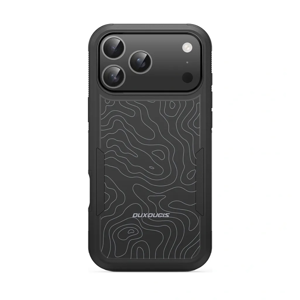 DUX DUCIS SHLD Series For iPhone 17 Pro Max Magnetic Case (Contour Pattern) - BLACK-2.webp