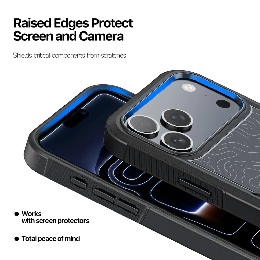DUX DUCIS SHLD Series For iPhone 17 Pro Max Magnetic Case (Contour Pattern) - BLACK-10.webp