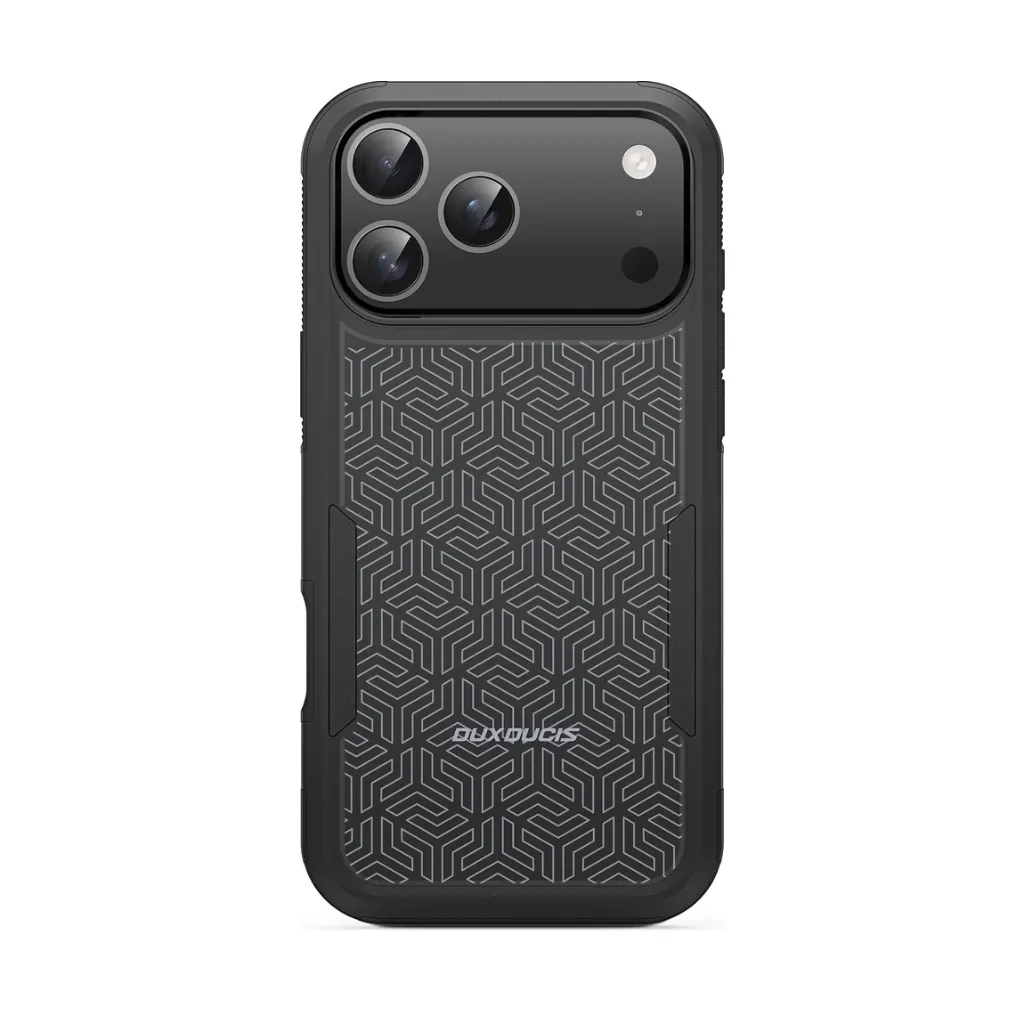 Dux Ducis Shld Apple Case iPhone 17 Pro Max (Triangle Pattern) - Black-2.webp
