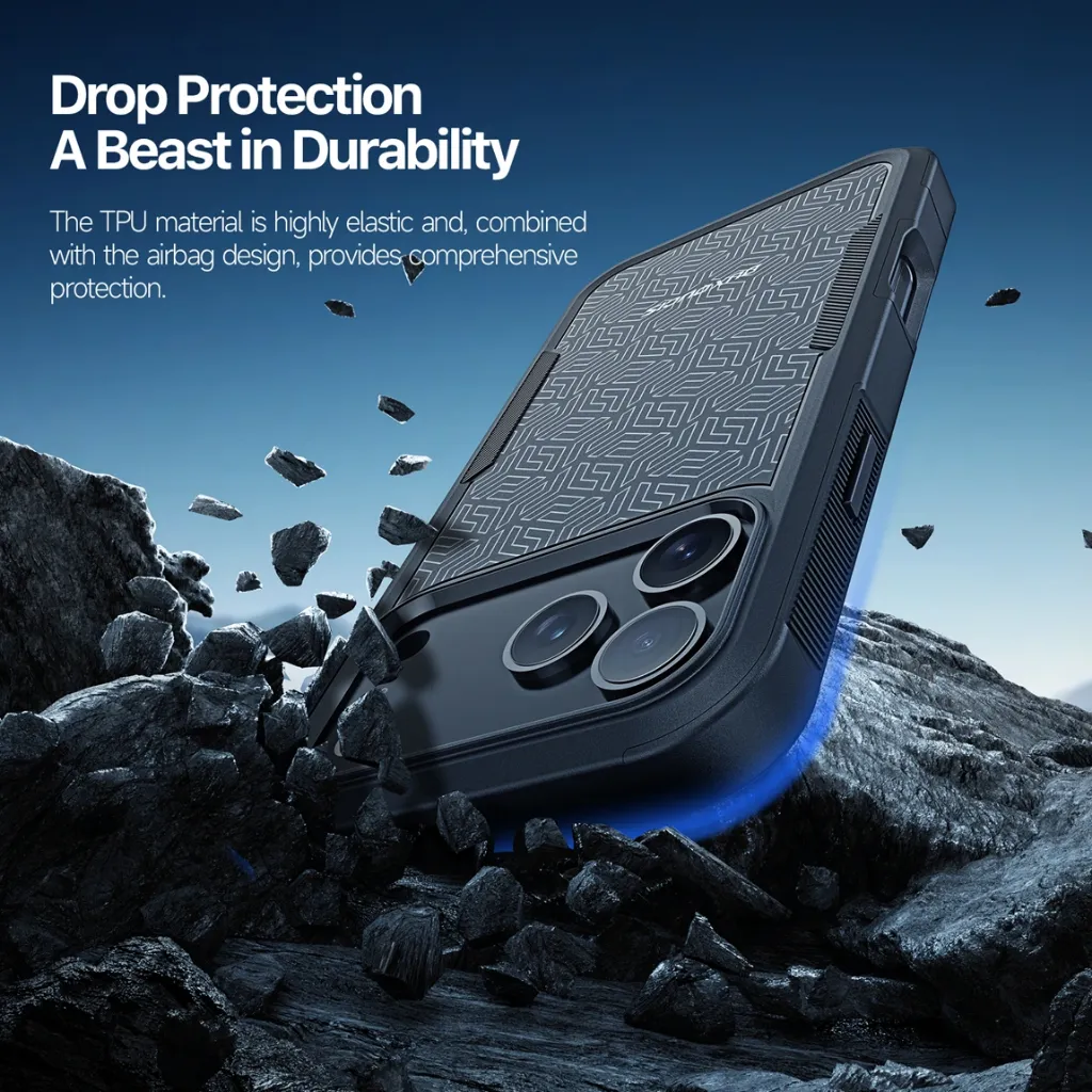 Dux Ducis Shld Apple Case iPhone 17 Pro Max (Triangle Pattern) - Black-6.webp