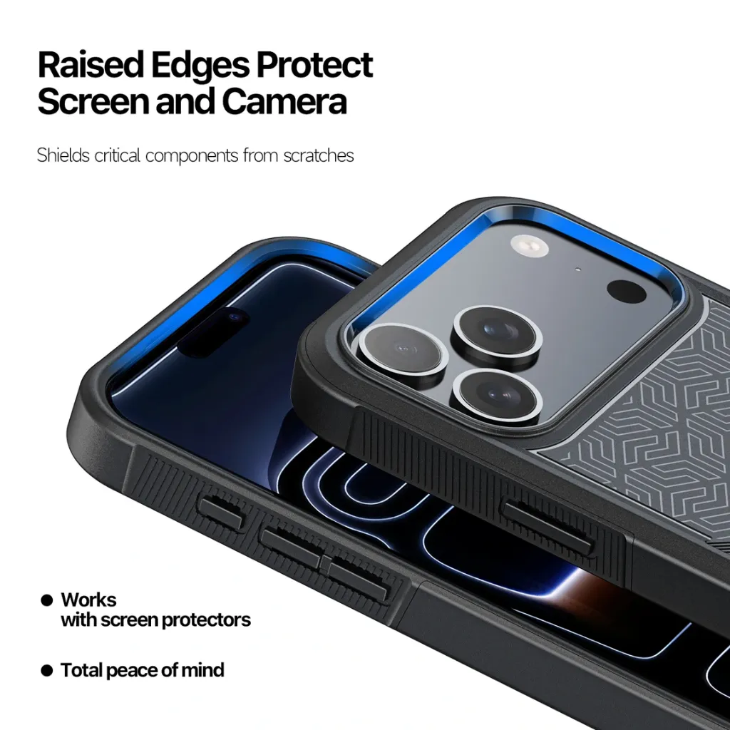 Dux Ducis Shld Apple Case iPhone 17 Pro Max (Triangle Pattern) - Black-10.webp