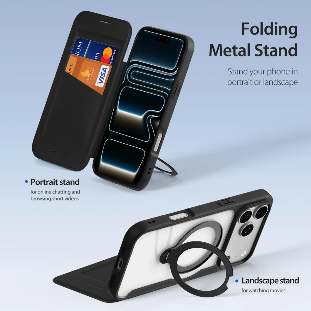 Dux Ducis iPhone 17 Pro Max Skin X Pro Magnetic Flip Case - Black-7.webp