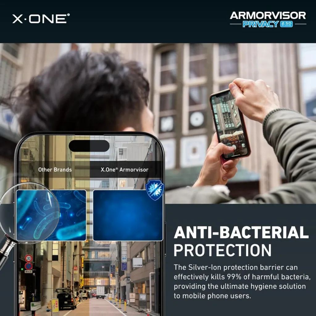 X-One Hybrid Polymer Impact – (Anti-Blue Light + Privacy) with Installer Kit For iPhone 17-10.webp