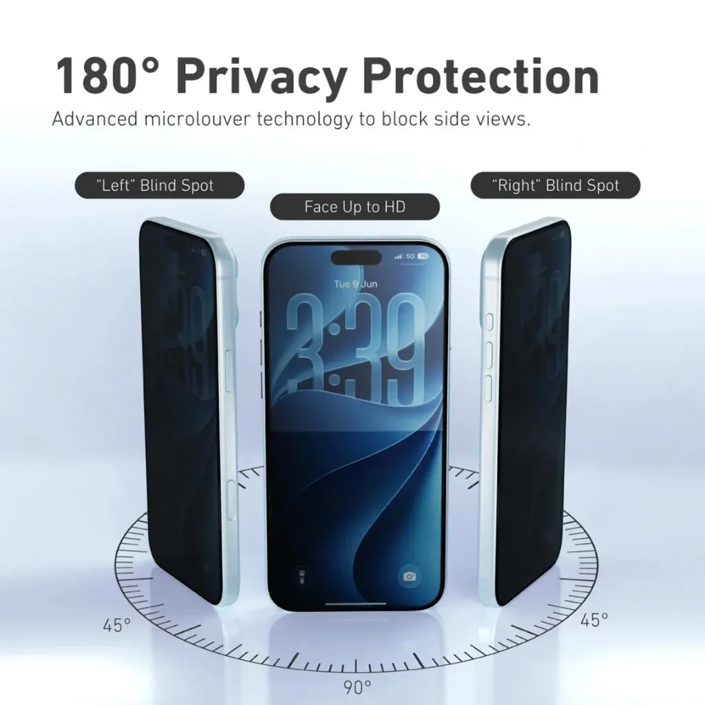 X-One Hybrid Polymer Impact – (Anti-Blue Light + Privacy) with Installer Kit For iPhone 18 Pro-11.webp