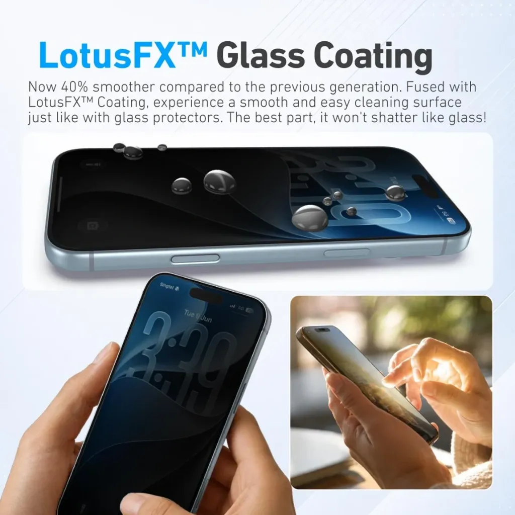 X-One Hybrid Polymer Impact – (Anti-Blue Light + Privacy) with Installer Kit For iPhone 18 Pro-9.webp