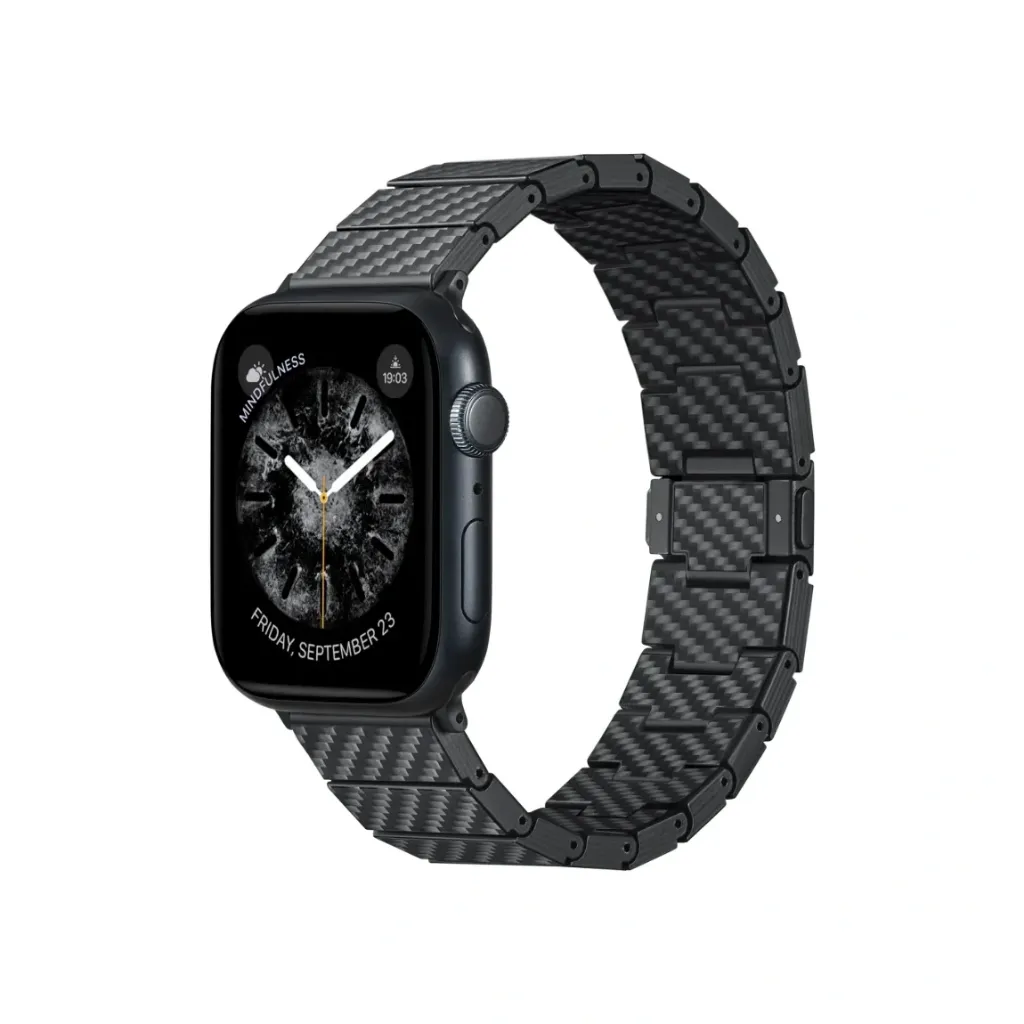 [70802901] Pitaka Carbon Fiber Apple Watch Band Modern - Black/Grey Twil