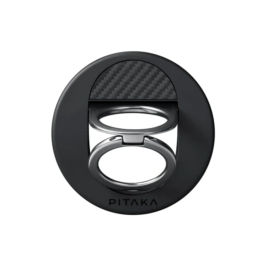 [70801101] PITAKA Magsafe Phone Ring Holder MagEZ Grip 3 - Black/Grey (Twill)