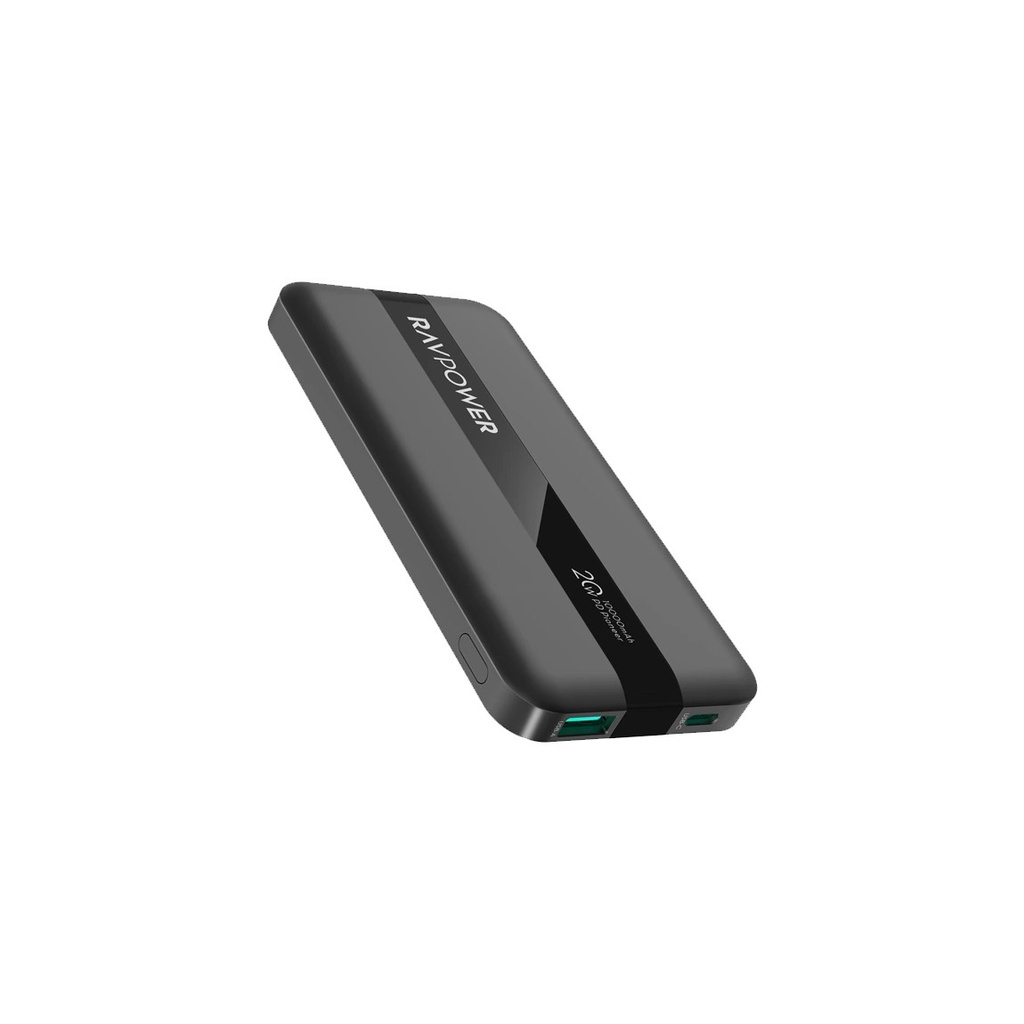 RAVPower pd pioneer 10000mah 20w 2-port power bank - black