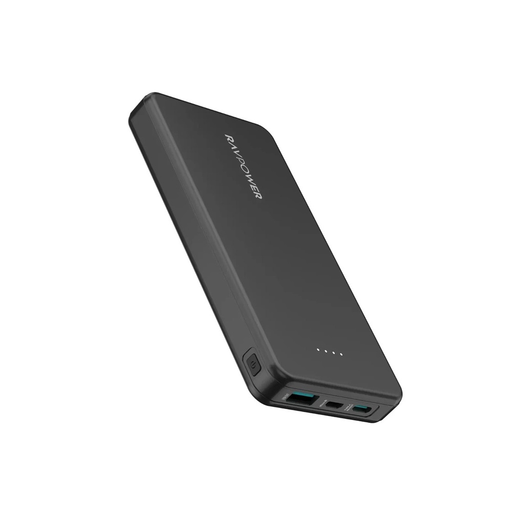 RAVPower pd pioneer 10000mah 15w 3-port power bank - black
